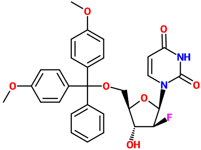 MC080666 5'-O-DMT-2'-F-β-D-arabinofuranosyl-2'-deoxyuridine (图片) MC080666 5'-O-DMT-2'-F-β-D-arabinofuranosyl-2'-deoxyuridine